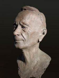 Sculpture portrait buste Denis Mazet modele Jean