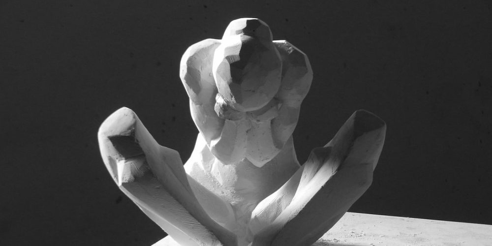 Sculpture Nu contemporain Denis Mazet - femme diamant