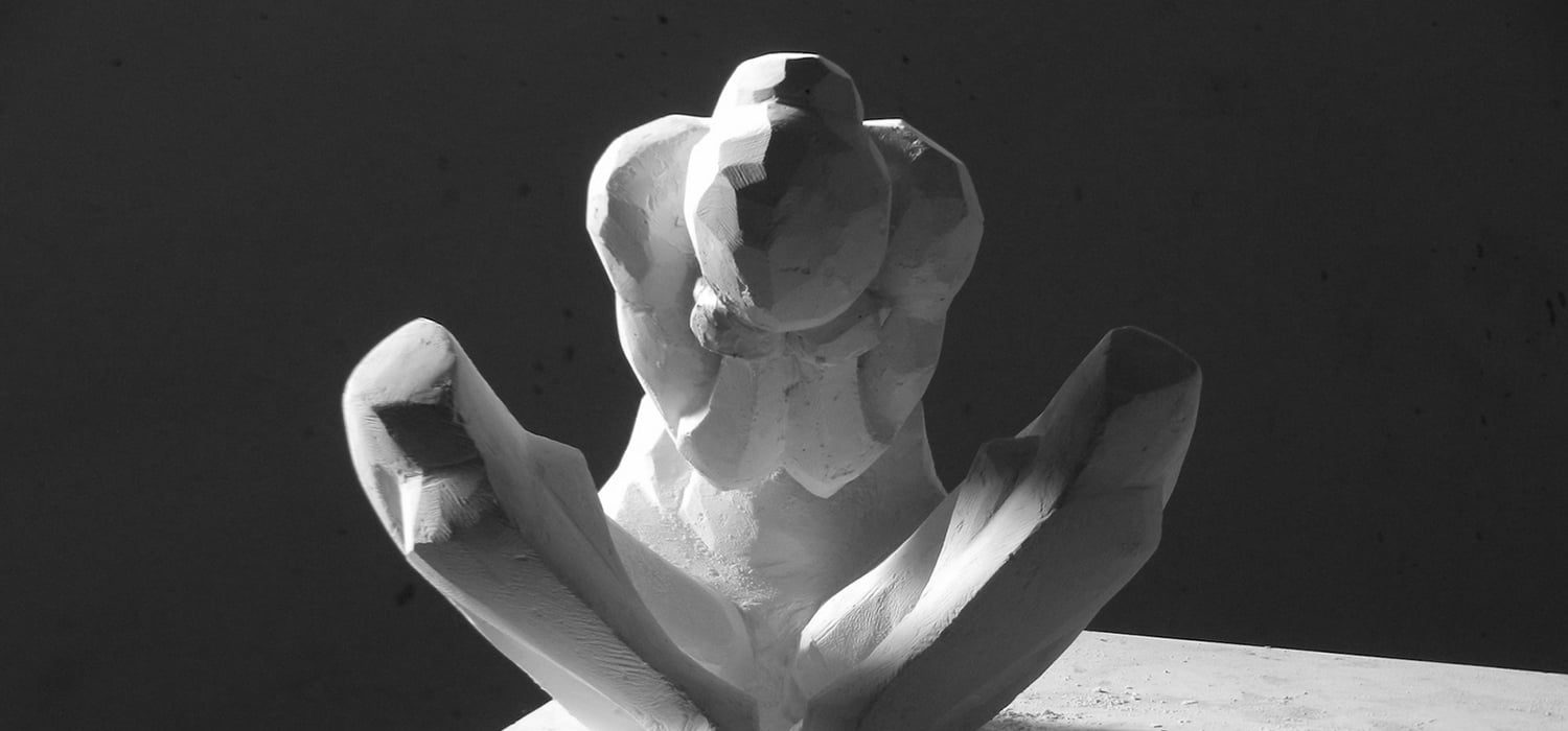 Sculpture Nu contemporain Denis Mazet - femme diamant